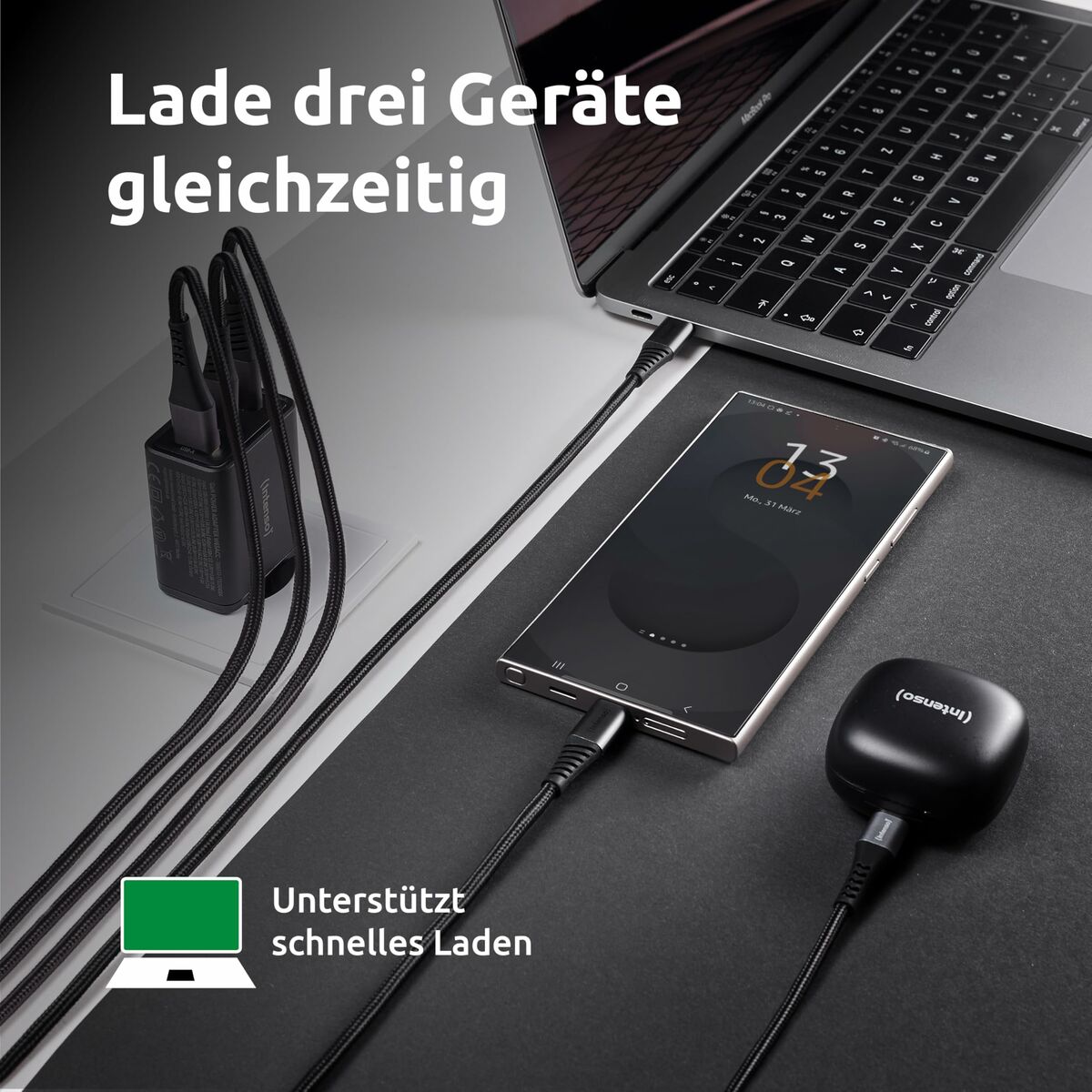 Wall Charger INTENSO W65ACC Black 65 W