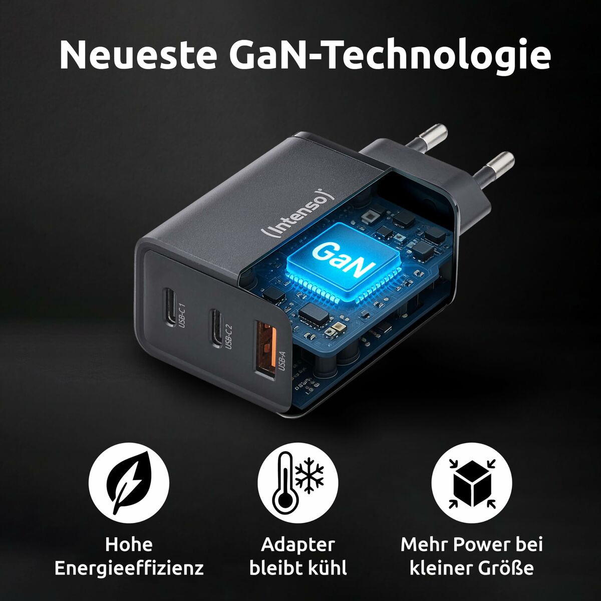 Wall Charger INTENSO W65ACC Black 65 W
