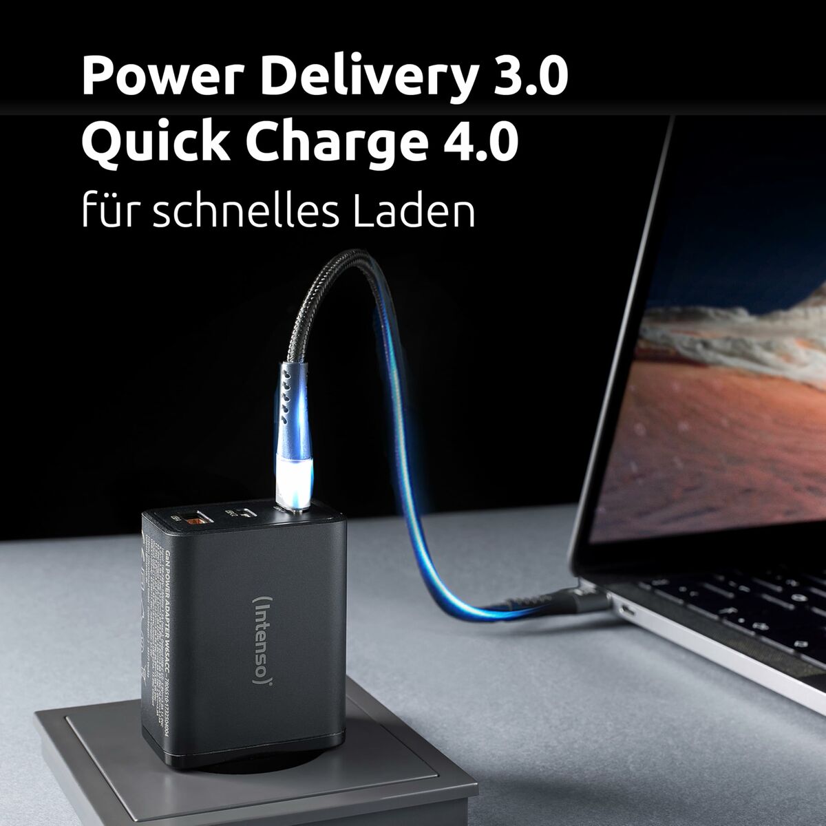 Wall Charger INTENSO W65ACC Black 65 W