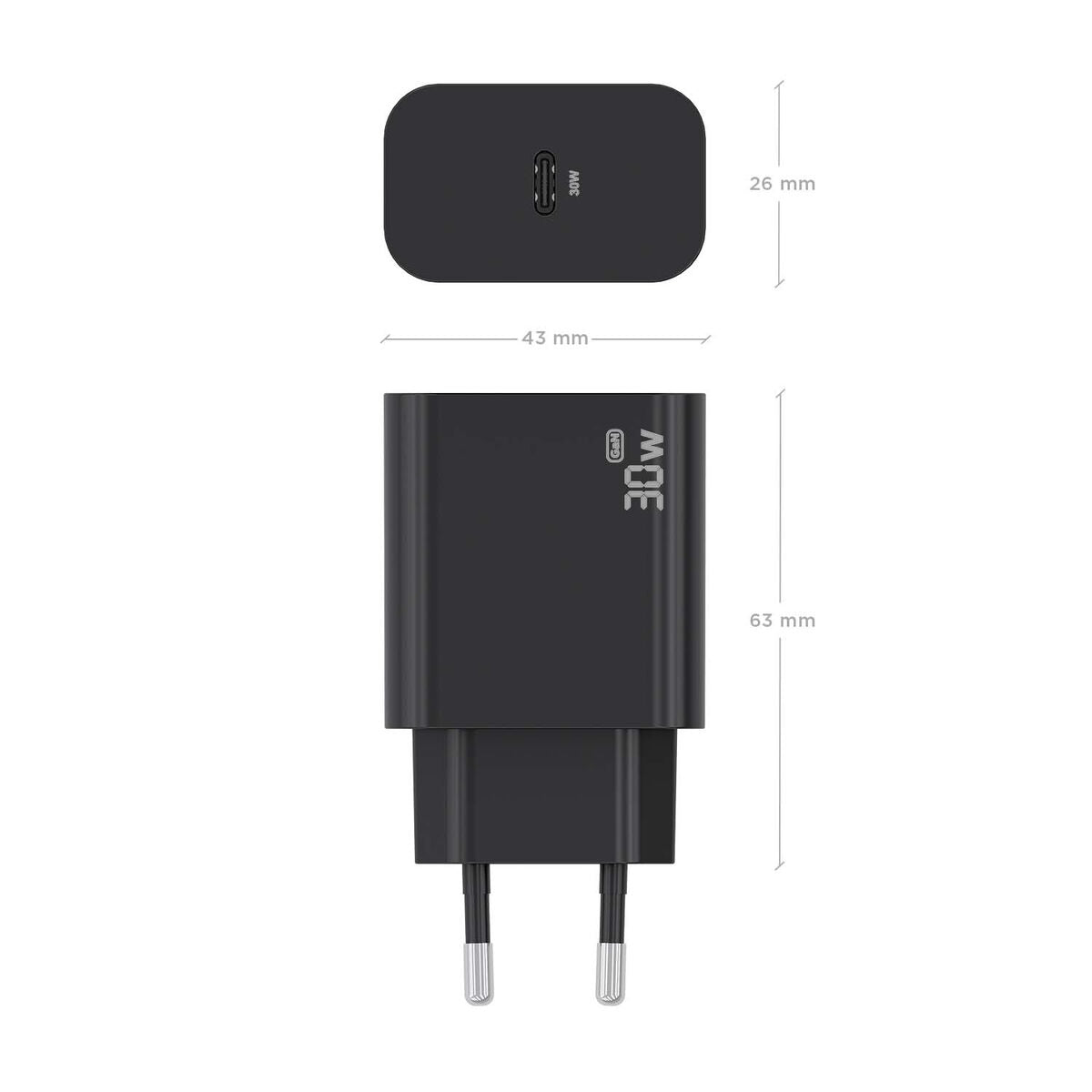 Wall Charger Aisens A110-0941 Black 33 W 50 W
