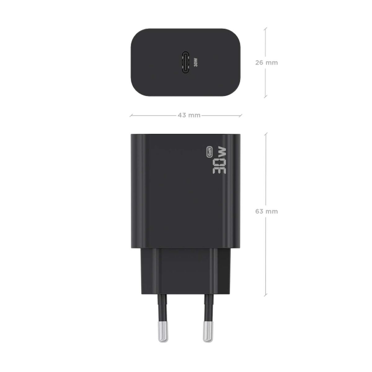 Wall Charger Aisens A110-0941 Black 33 W 50 W