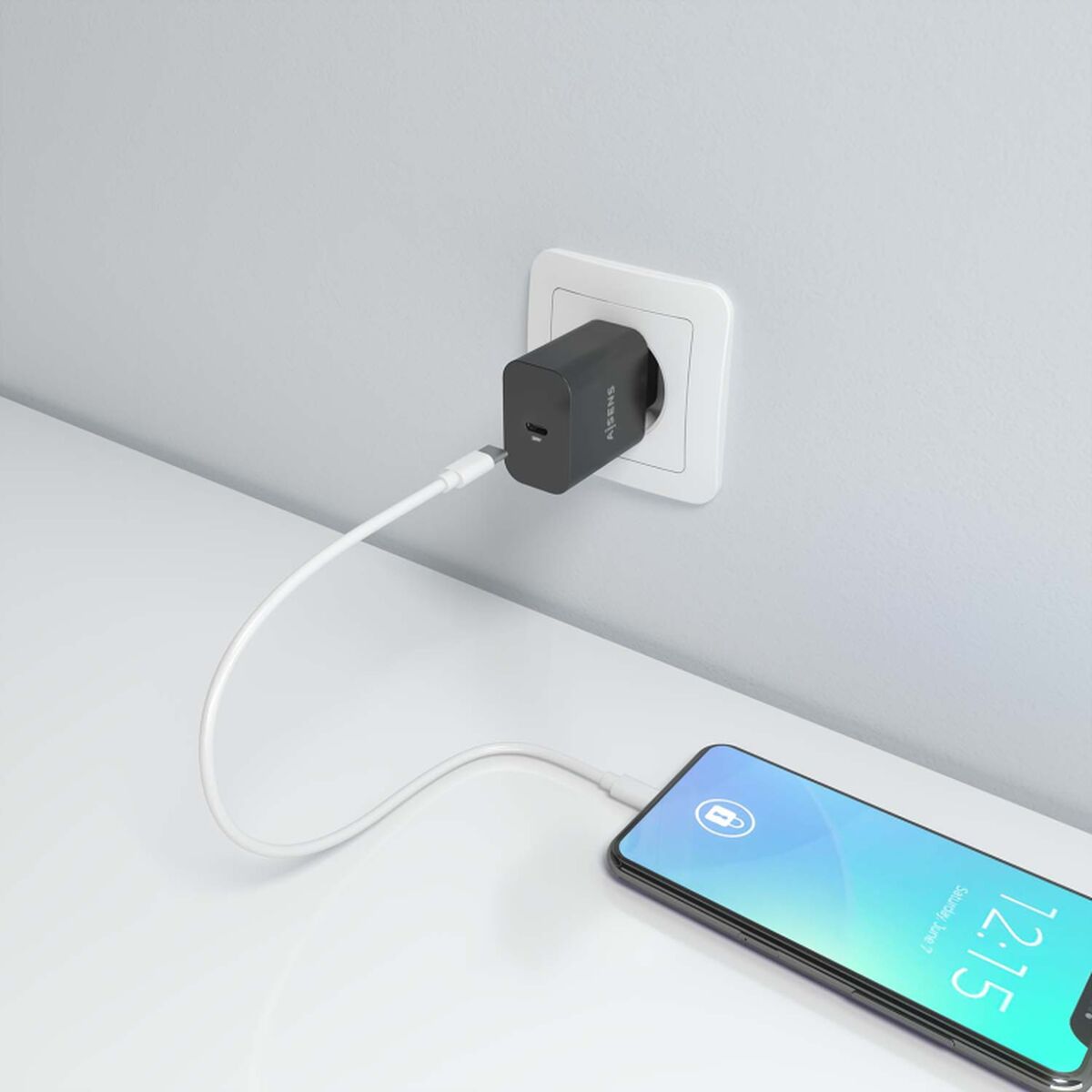 Wall Charger Aisens A110-0941 Black 33 W 50 W