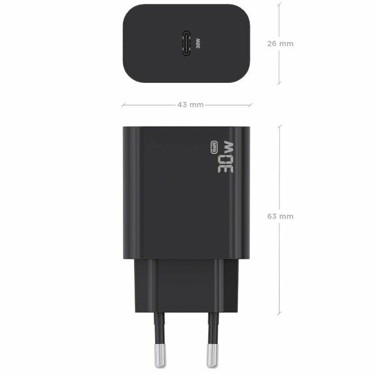 Wall Charger Aisens A110-0941 Black 33 W 50 W