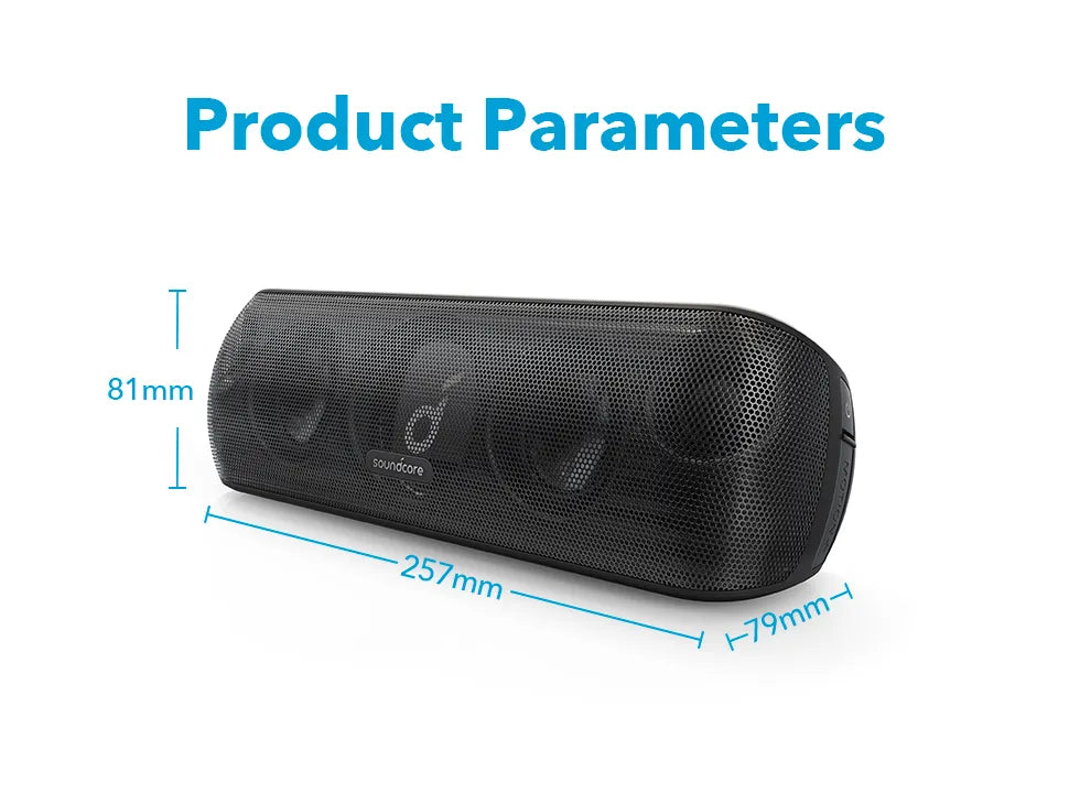 Anker Soundcore Motion+ Bluetooth Speaker - Hi-Res 30W Audio, Extended Bass & Treble, Wireless HiFi Portable Speaker